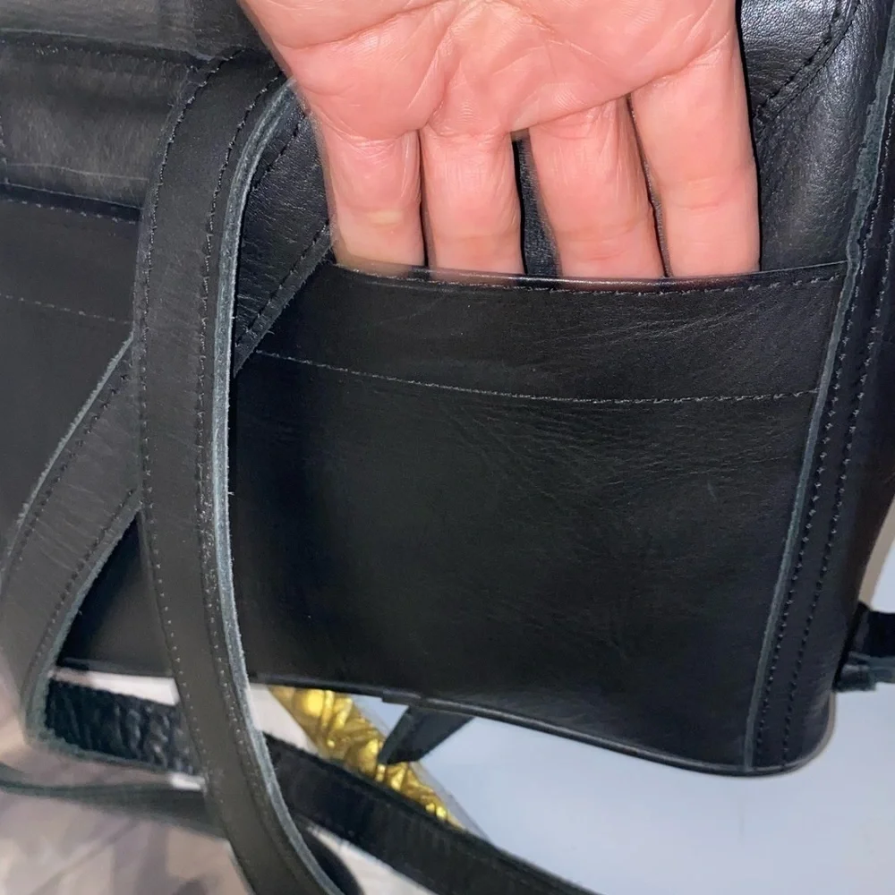 Abby Alley Mini Adelaide Backpack Handcrafted in Kenya in Black Leather